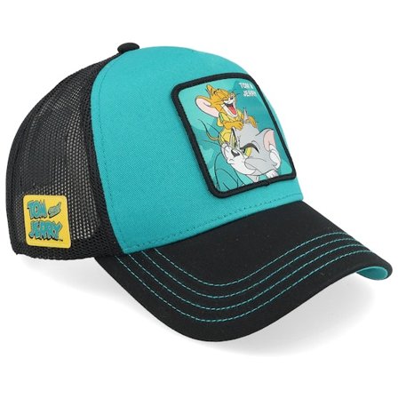Capslab - Azul trucker Boné - Tom & Jerry Black/Blue A-Frame Trucker @ Hatstore