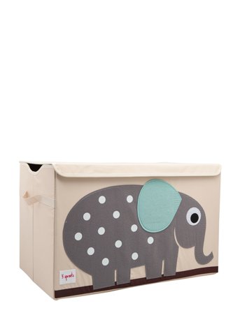 Storage Basket With Lid Patterned 3 Sprouts