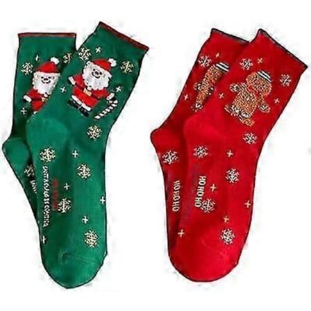 2024 Julesokker damesokker vintersokker sokker Julenissen sokker bomull vinter varme julestrømper sokker Adventskalender sokker Chr[D]