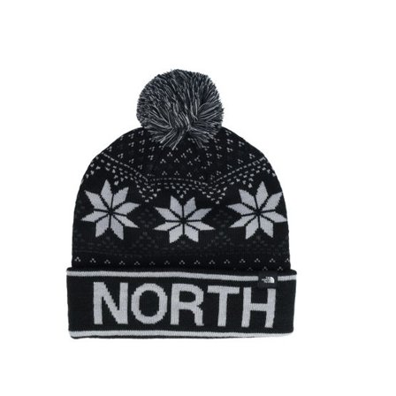 The North Face - Svart pom Beanie - Kids Ski Tuke Tnf Black Pom @ Hatstore