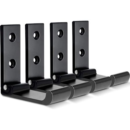 Foldbare veggkroker, 4 stk veggmontert hjelmholder, Invisi