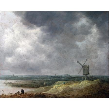 A Windmill By A River (1642), Jan Van Goyen Brun
