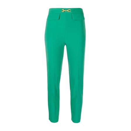 Elisabetta Franchi, Cropped Pants Groen, Dames, Maat:S