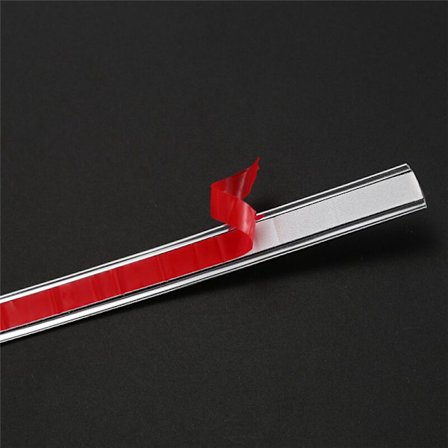 3X 3 meter silver bilfrontgrill exteriör krom styling dekoration gjutning remsa trim 12mm