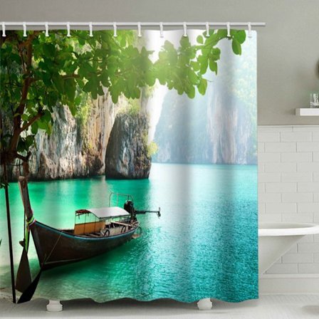 Bådeforhæng med havvand, med 12 plastik kroge