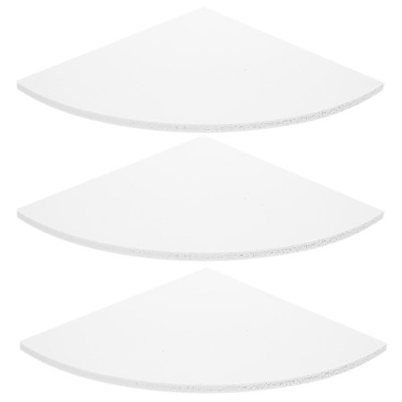 3 stk. Hvide Hængende Hjørnehylder Væghylde Soveværelse Diverse Display Stativ Væghylde Bræt-HP