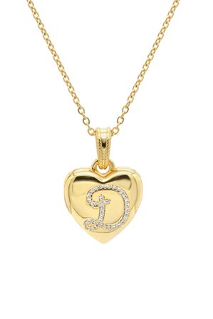 Locket Letter Necklace Gold L