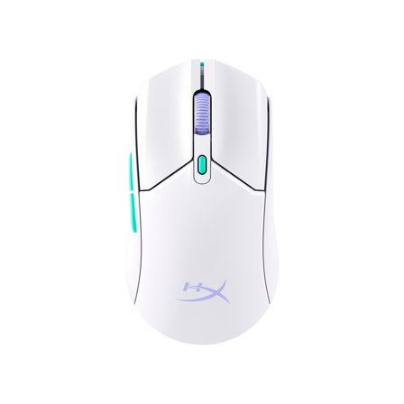 HyperX Pulsefire Haste 2 Core Trådløs Gamingmus (hvit) 12.000 DPI, 2.4GHz/Bluetooth 5.2, opp til 100 timer batteritid