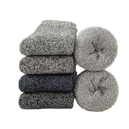 Termiske Sokker til Mænd, 5 Par Tykke Vintersokker med Blød Terry Design, Åndbare og Anti-Sved Varme Ul Sokker til Vandreture Løbeture Ski Sport