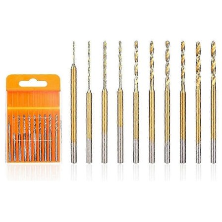 Mini Twist Borr Set, 0.6mm-2.2mm, HSS 2.35mm Skaft Titanbelagd Liten Borr Hålborrning