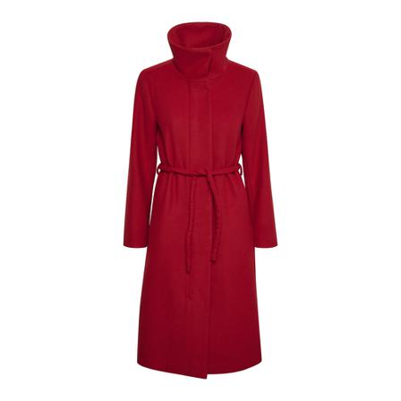 InWear, Belted Coat Rood, Dames, Maat:L,polyester