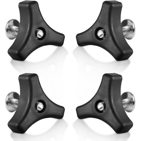 4 stk. Universal Plastik Plæneklipper Vingemøtrik og Triple Vinkel Plæneklipper Håndtagsbolte, Plæneklipper Dele & Tilbehør til (4 stk.)(FQ)