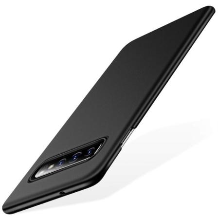 Samsung S10 Plus Ultratunn Gummibelagd Mattsvart Skal Basic V2 Svart