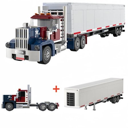 Oljefartygsbil Container Lastbil Byggklossleksaker - En hytt med två karosser för oändliga kombinationer, Fantastisk pusselgåva för pojkar