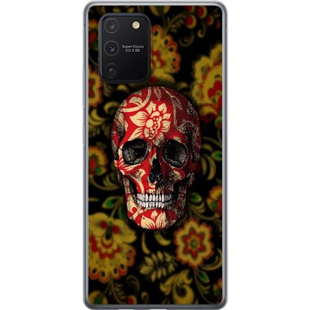 Kompatibelt Mobilskal till Samsung Galaxy S10 Lite Blommig dödskalle