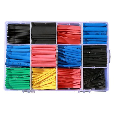 560 stk. DIY isolerende ledning kabelmuffe farverig krympeflexslange sæt Qinhai