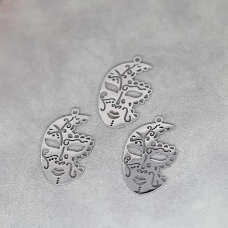3St Halloween Skull Spider Pumpa Rustfrit Stål Hængende Charms Til Smykkefremstilling Diy Tosel Øreringe Halskæde Tilbehør PA1372-S