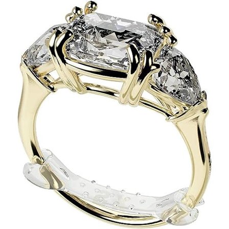 10-pakning Den første usynlige ringstørrelsen med klar minnepolymer som passer perfekt til fingeren din hver gang - Ikke-metall