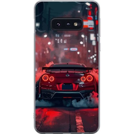 Samsung Galaxy S10e Genomskinligt Skal Sportbil Röd Drift Racing Tuning