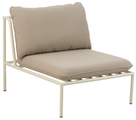 Brafab Collier Modulsoffa mittdel Pearl White/Teddy Beige, Utemöbler