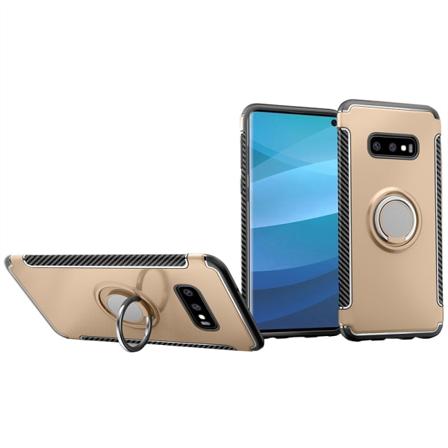 Flovemes Eleganta Skal Med Ringhållare - Samsung Galaxy S10+ Guld