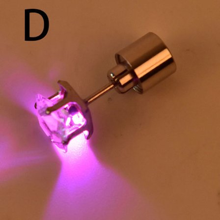 1Pc Party Charm LED Ørering Light Up Crown Glowing Crystal Ear