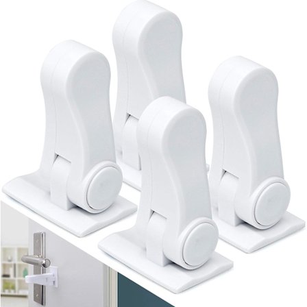 4 st Dörrstopp Barn- och baby Roterande handtag Fönster Baby med lim