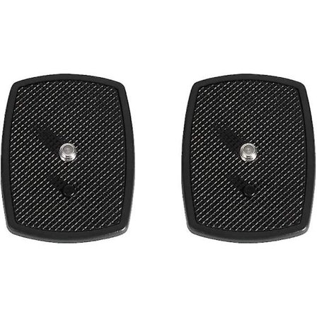 Pakke med 2 Hurtigudløsningsplader til Kamera med 1/4 Skrue ABS Plastik Hurtig Passer