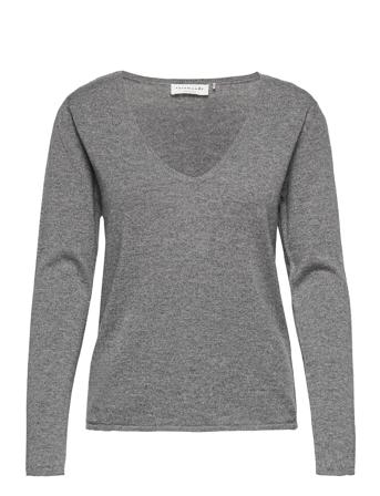 Pullover Ls Villapaita Harmaa Rosemunde