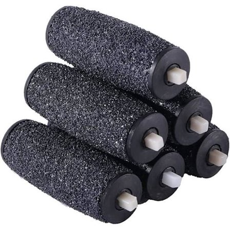 Ekstra Grove Erstatningsruller for Scholl Velvet Smooth Express Pedi Elektrisk Fil Ruller, Pakke med 6