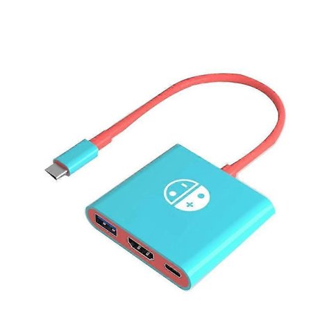 3-i-1 Portabel Switch TV Dock Adapter för /OLED/ Stödjer Switch TV-läge