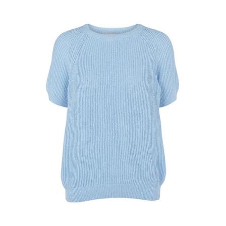 Basic Apparel Nuria kortærmet sweater Blå, Dame