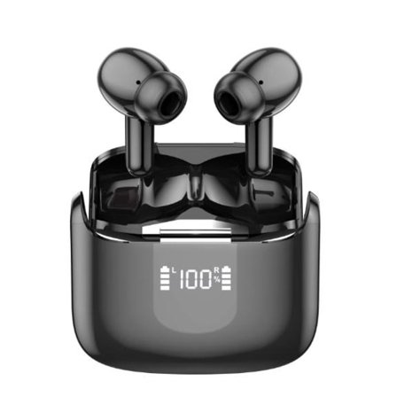 Smart touch, lång batteritid, digital display med tre skärmar, trådlösa Bluetooth-hörlurar in-ear -