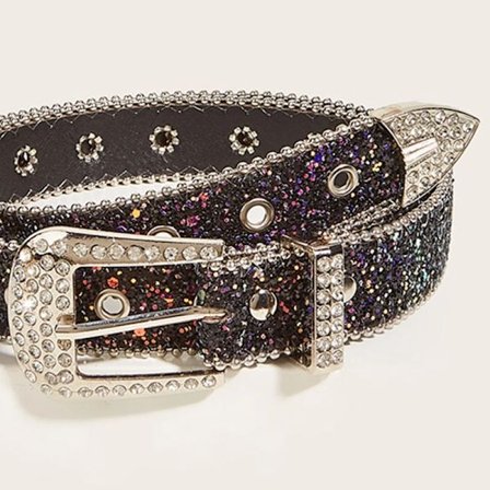 Punk for rhinestone Belts Women PU Leather Strap for rhinestone Belts Western Cowboy Y2K Girls Fashion Belt for Me Drop Shipping