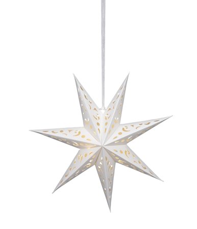 Kaemingk Julestjerne LED-Batteri Hvit Ø58