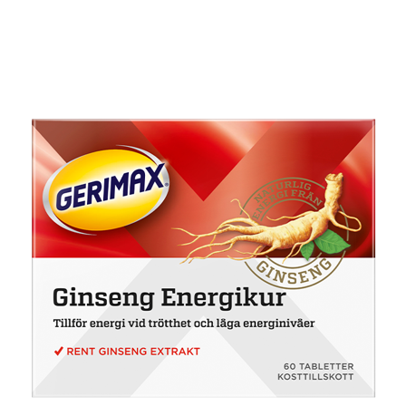 Gerimax Ginseng Energikur 60 tabletter