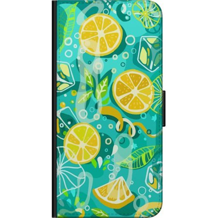 Kompatibelt Lommeboketui til Samsung Galaxy Note10 Lite Friskt sitrusmønster med sitrusblad og bobler i livlig fargeskala