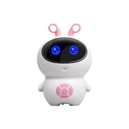Liten vit intelligent robot, barnkompis, synkron robot, Wi-Fi-internetlärande, tidig utbildning, mikrofon, vit robot