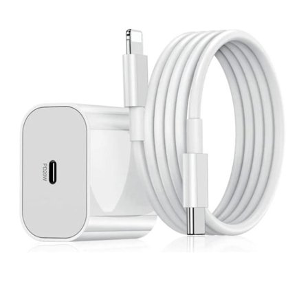 iPhone-pikalaturi USB-C-virtalähde 20 W + 2 m kaapeli valkoinen