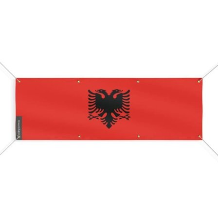 Banner Flag of Albania 8 öljetter 120x360 cm