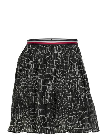Aop Pleated Chiffon Skirt Dresses & Skirts Skirts Short Skirts Multi/mønstret Tommy Hilfiger