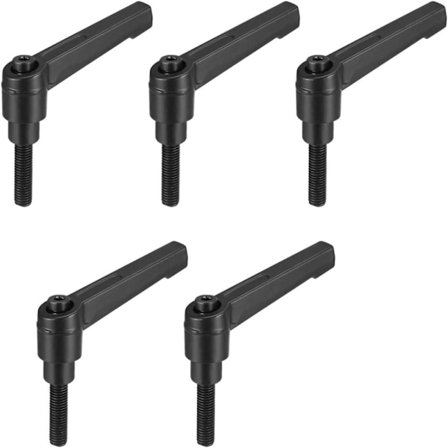 5 stk M6x 25mm Håndtak Justerbar Klemmespak Gjengetrykk
