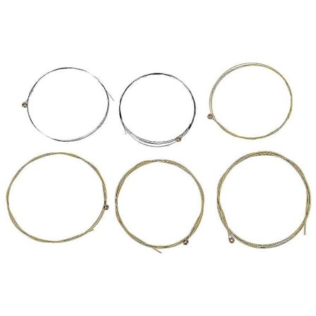 Set med 6 Metallsträngar för Akustisk Gitarr 1 Meter 1m Ny