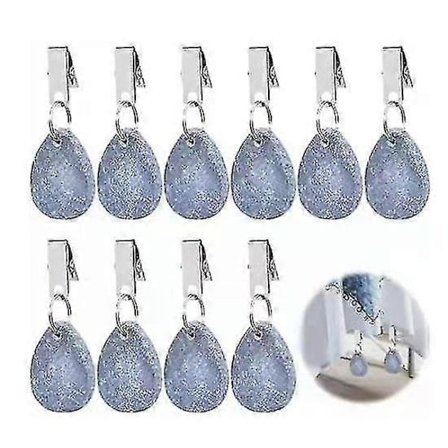 10 stk. Bordduk Vekt, Bordduk Vekt Stein Med Stål Klips Bordduk Vektet Utendørs For Camping Hage8700521981230