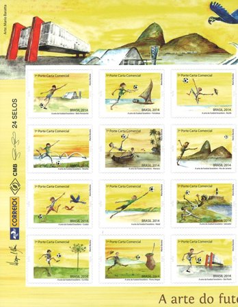 Brasilien - Fodbold VM 2014 - Postfrisk sæt