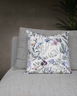 Pudebetræk med blomster Viola 1-pak Off-white