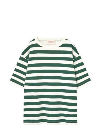 THE ANIMALS OBSERVATORY Stripes Freen Collie T-Shirt - Green - 6 Y