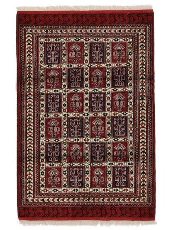 Turkaman Teppe 105X154 Svart/Brun Ull, Persia/Iran
