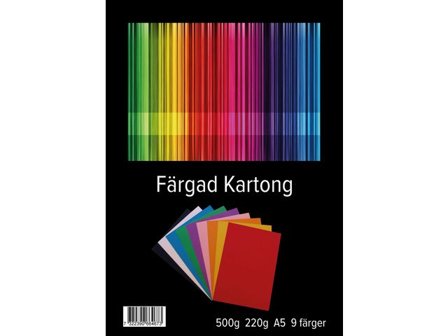 Kartong A5 220g 9 färger - Lyreco - Skola och förskola - Hobbypapper - Kartong