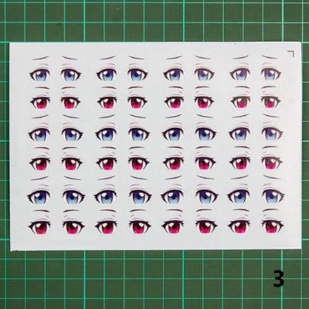 1 Ark Söta Klistermärken Cartoon Eyes Stickers 3 3